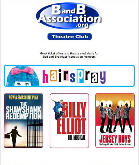 Theatre Club - offers shown are examples only and change regularly